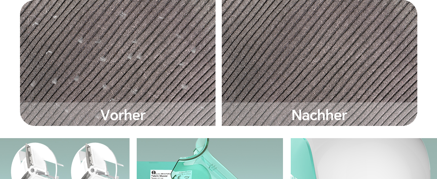 Електричний видальник пуху BEAUTURAL з 3 рівнями висоти та 2 швидкостями для різних тканин (Tiffany, від батарейки)