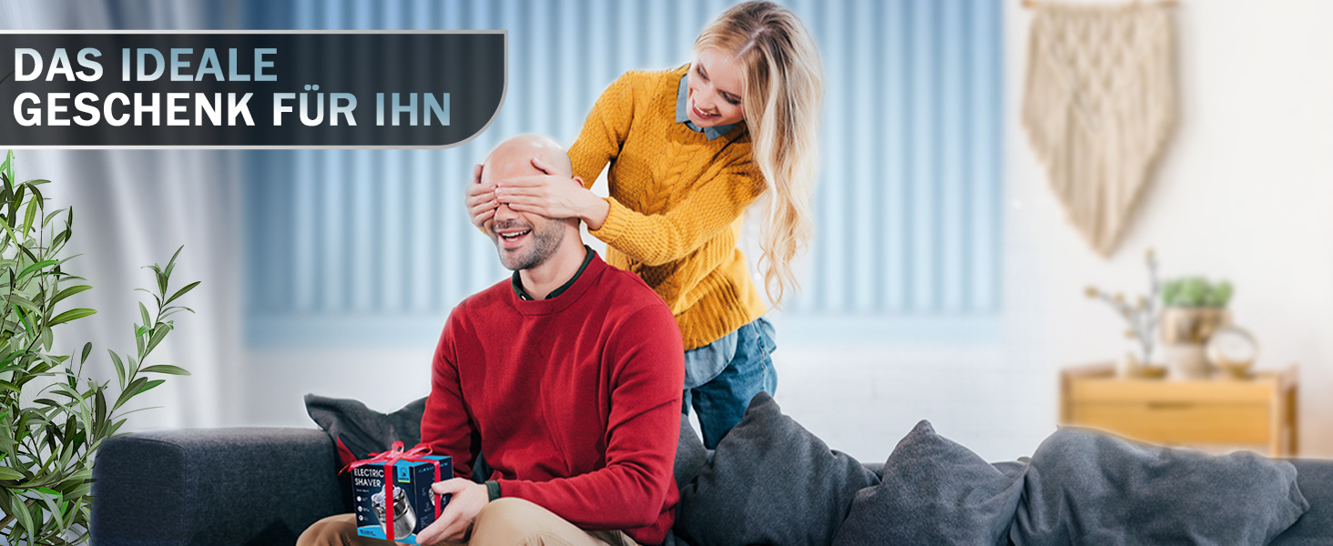 Електричний бритва для гоління голови Luctry 5D, водонепроникний, для чоловіків (срібний)