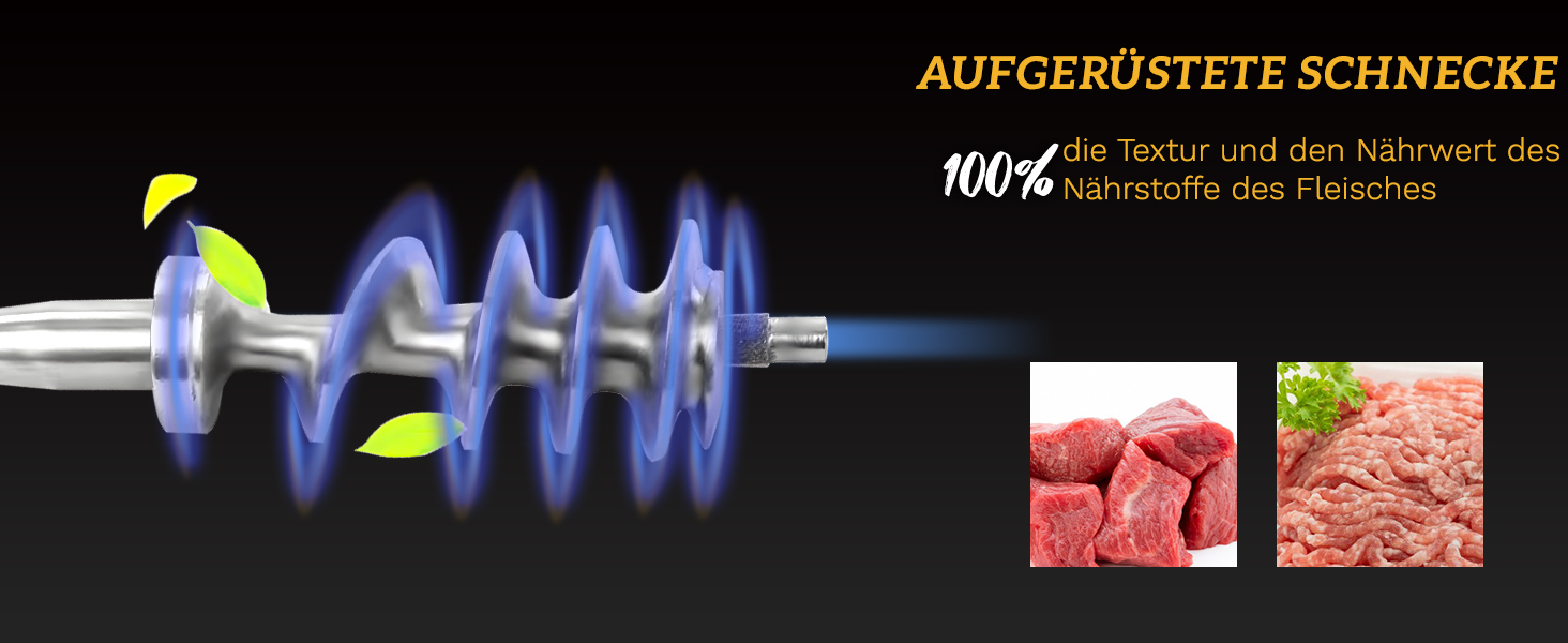 М'ясорубка ручна Hanchen з нержавіючої сталі з присоскою, насадка для ковбас, 2 диски, подрібнювач овочів - професійна