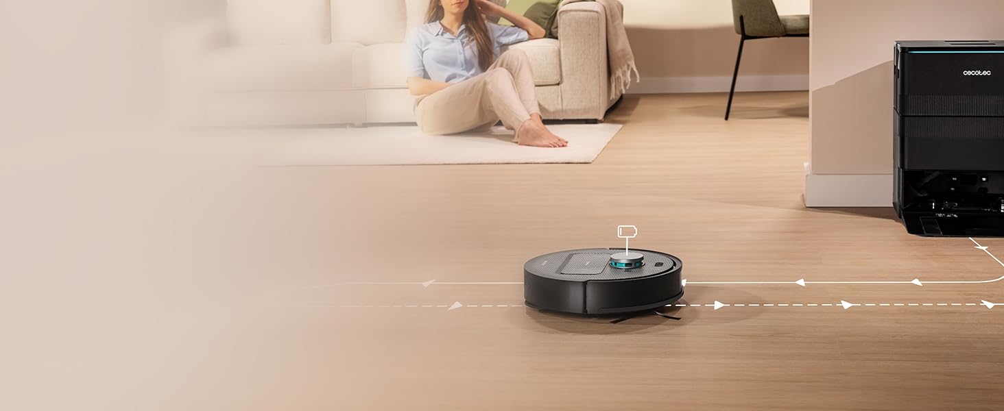 Робот-пилосос та робот-мийник Cecotec Conga X50 X-Treme з автопорожненням та керуванням через додаток. Лазерна навігація, інтелектуальне картографування, 15000Pa, 240хв автономії, знімне моп, база з 3 резервуарами