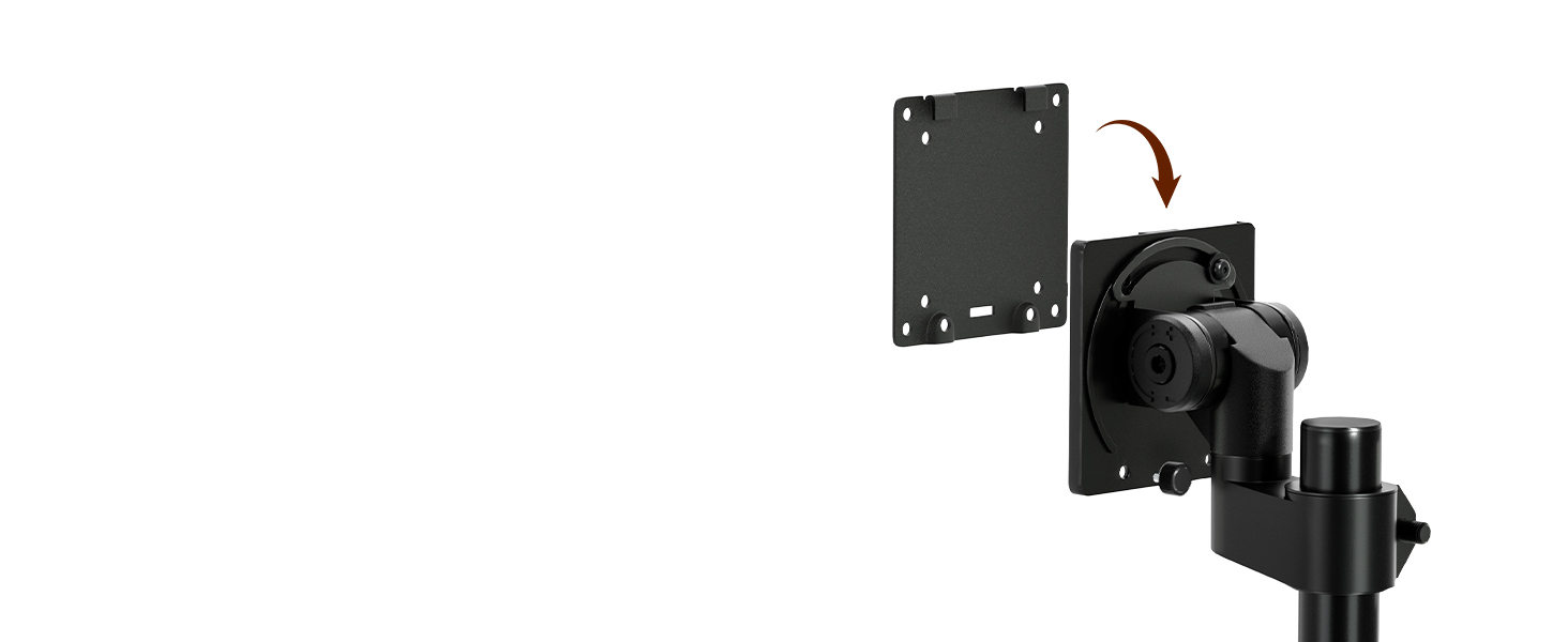 Кріплення для монітора 2 монітори один над одним, 24-57 дюймів, для плоских та вигнутих екранів, вантажопідйомність 2-27 кг, чорний