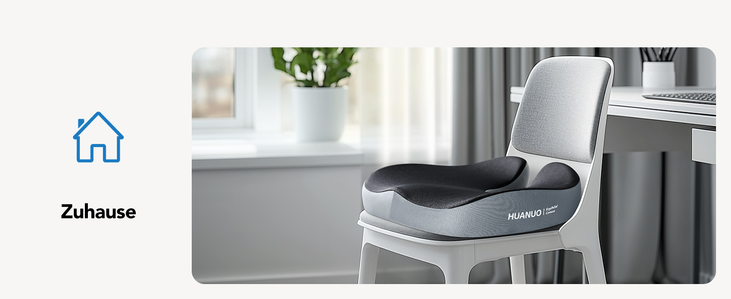 Подушка для офісного крісла HUANUO: велике сидіння з піною з пам'яті. Зняття напруги з попереку та куприка. Підходить для офісних крісел, автомобільних сидінь та крісел-колісних. Ідеально для тривалого сидіння. Не слизька.