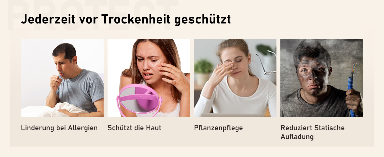 Увлажнитель воздуха для спальни, 4л, ультразвуковой, тихий, с пульт. дистанційного керування, автовимкнення, таймер, 40год, для дитячої кімнати, офісу, рослин