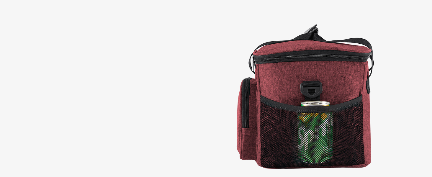 Сумка-холодильник LifeWit 15L, 24 відділення, червона (для їжі, пікніків, подорожей)