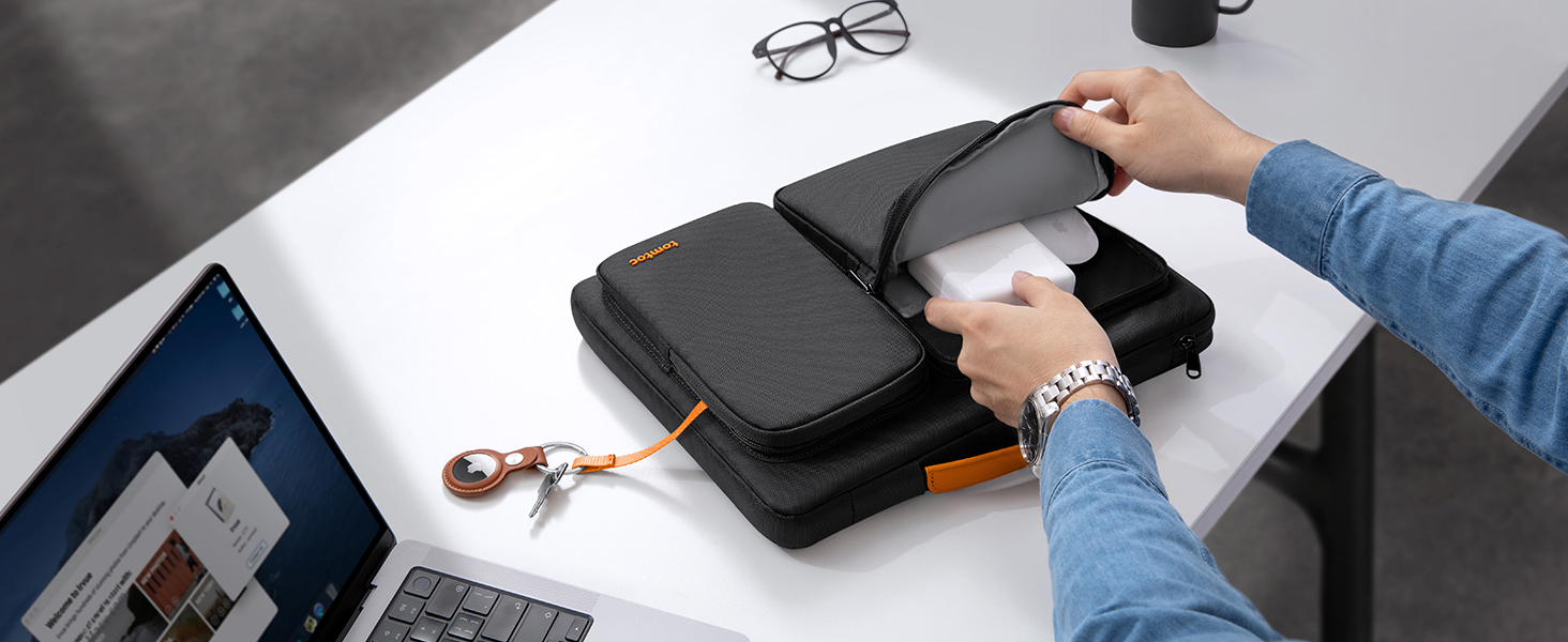 tomtoc 360° Захисний чохол для ноутбука 16'' MacBook Pro M4/M3/M2/M1 Pro/Max (2019-2024), сумка для ноутбука, сумісна з ASUS Vivobook 15/16, Dell Inspiron 15