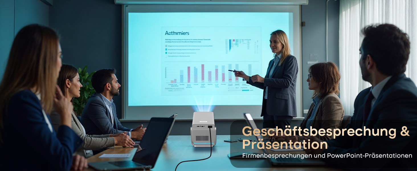 Magcubic Mini Beamer 4K/8K: Портативний проєктор з Android 14, WiFi 6, Bluetooth 5.4, Автофокус, Автоматична корекція трапеції, 180° поворот, 5W динамік, 800ANSI, HY350MAX