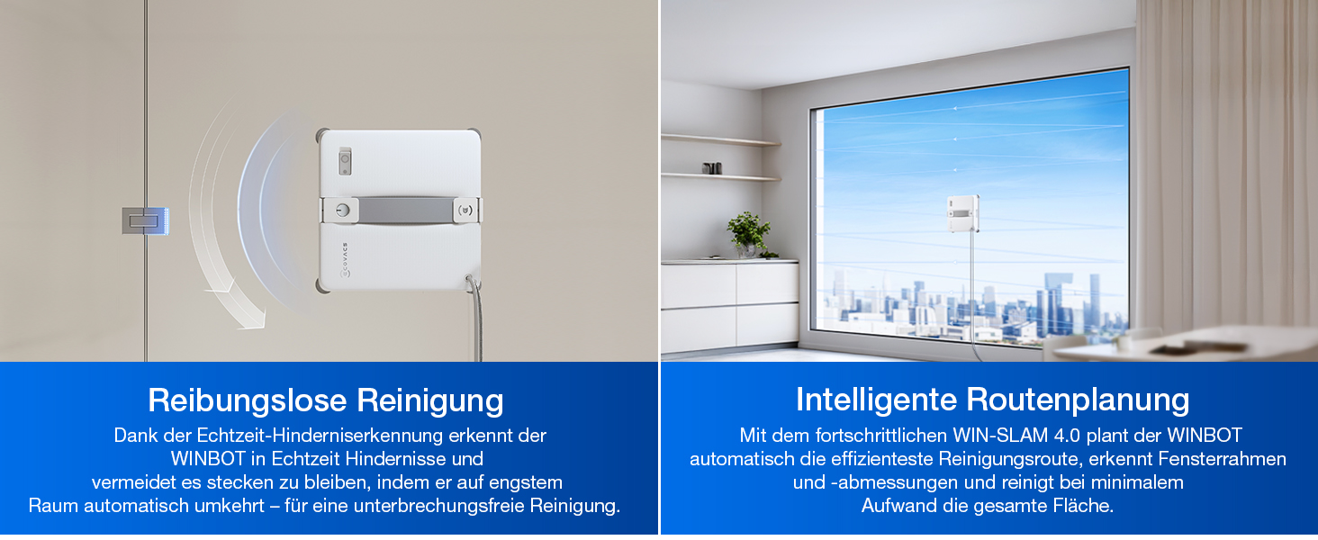 Робот-мийник вікон ECOVACS WINBOT Mini 2: компактний, з ультразвуковим розпиленням, 4 режими, сірий