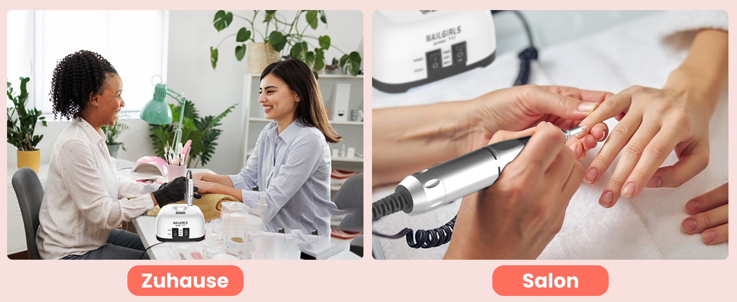 Електричний фрезер для нігтів NAILGIRLS 11 в 1 з педалем, 35000 об/хв - манікюр та педикюр