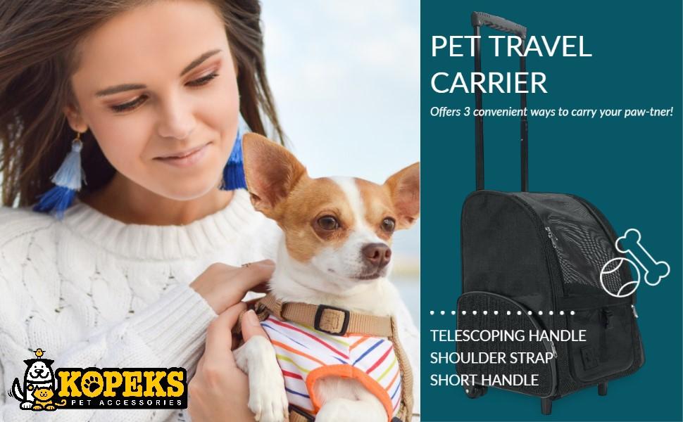 Рюкзак-переноска для тварин KOPEKS Deluxe-R Medium, чорний (50 x 30 x 36 см)