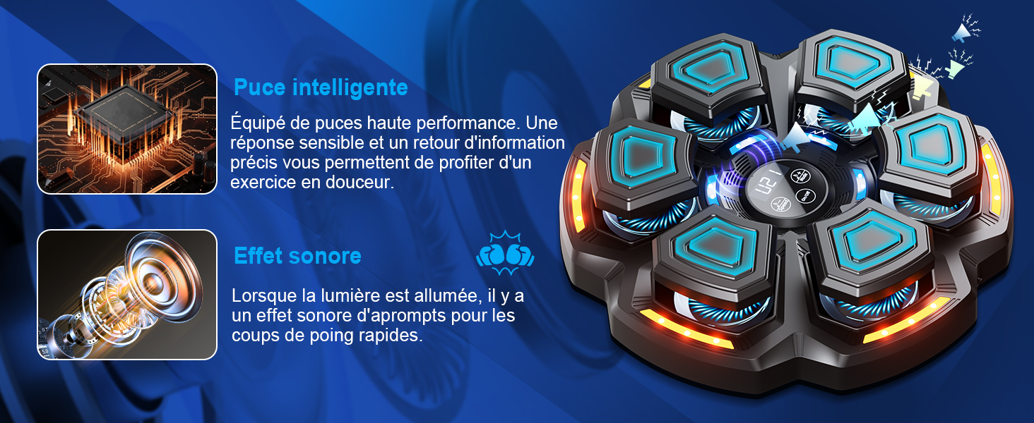 Музична боксерська машина CRECAD для дорослих з Bluetooth, LED-підсвічуванням та 9 режимами швидкості