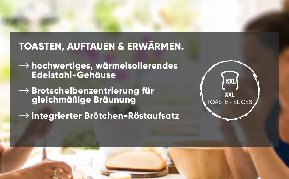 Тостер Severin AT 2217: автоматичний, з підставою для бургерів, з нержавіючої сталі, 800 Вт, червоний/чорний