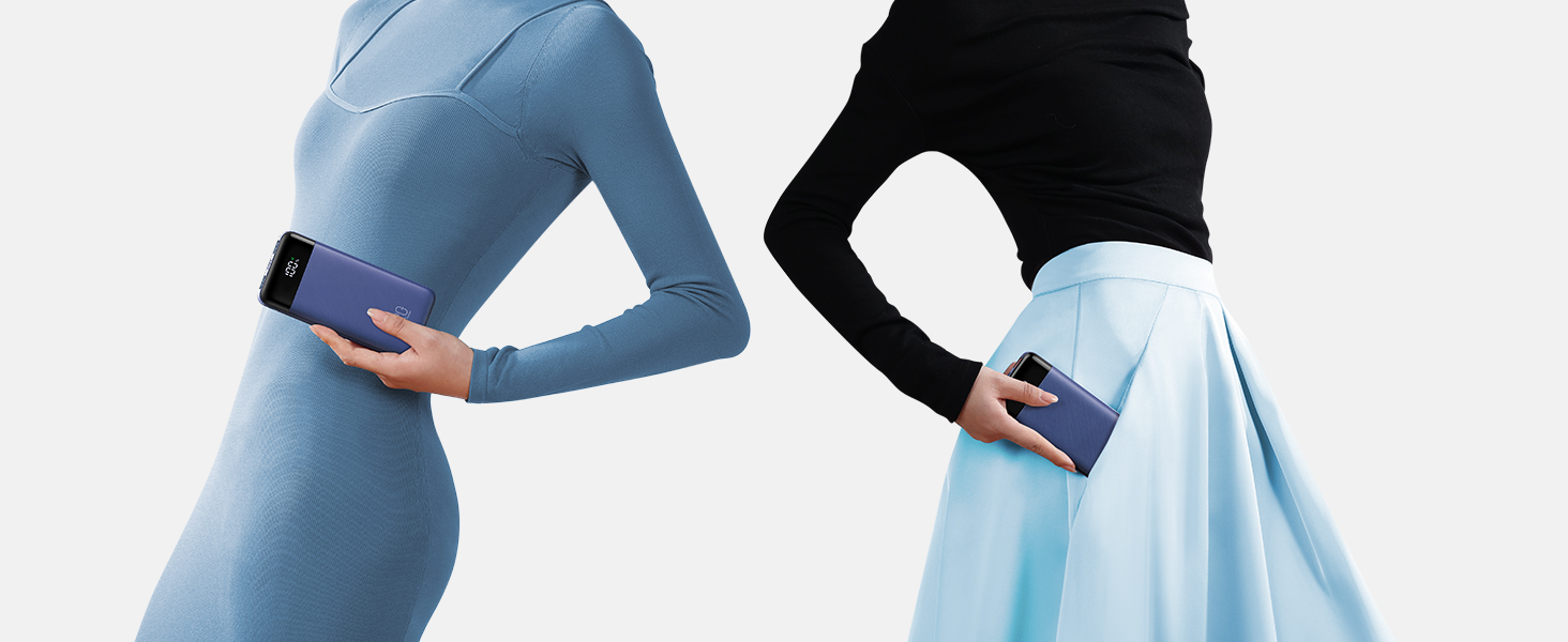 Power Bank Charmast 20000mAh з LED-дисплеєм та 4 кабелями, 22.5W, USB C PD3.0 QC4.0, 6 виходів, сумісний з iPhone та Samsung