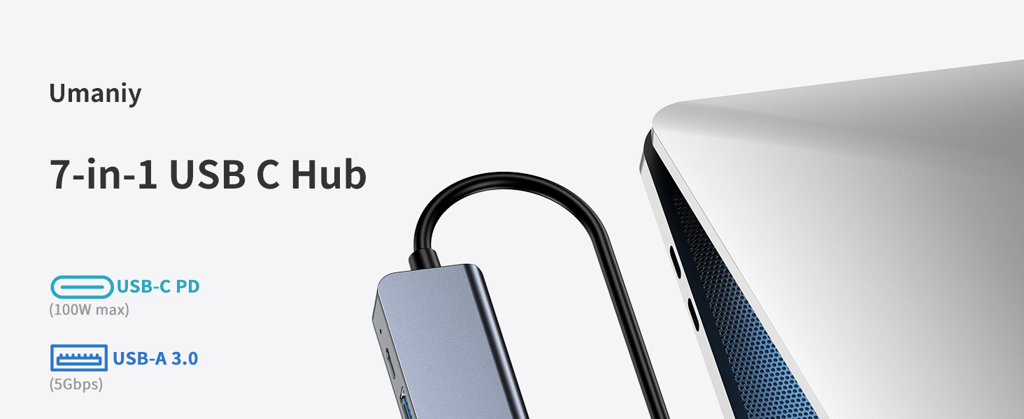 Док-станція USB-C з підставкою для ноутбука 8 в 1, хаб USB-C 4K@30Hz HDMI, SD/TF, адаптер для MacBook Pro Air, HP, Dell, Thinkpad, Surface (M79)
