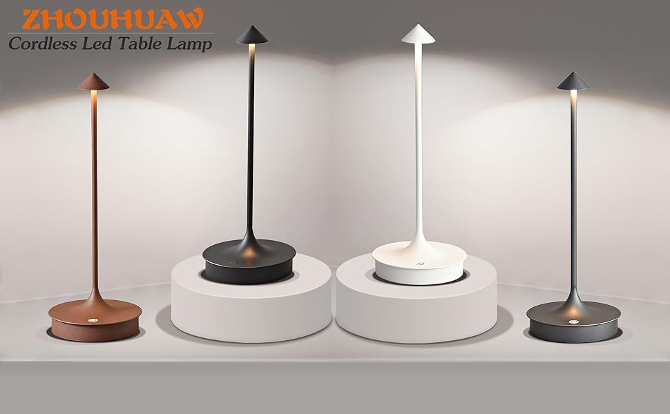 Світлодіодний настільний світильник Leomix акумуляторний, димований, водонепроникний IP54, чорний - 1 шт.