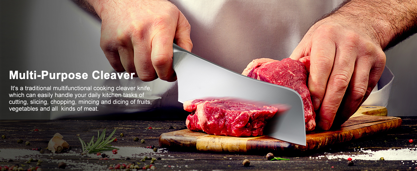 Ніж кухарський SHAN ZU, 18 см, професійний, з високоякісної сталі, з ручкою з дерева K133