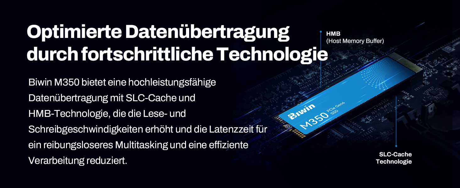 SSD BIWIN NV7200 M.2 2TB NVMe 2.0 PCIe Gen4x4 - до 7200 МБ/с, HMB, для ПК, ноутбука, PS5