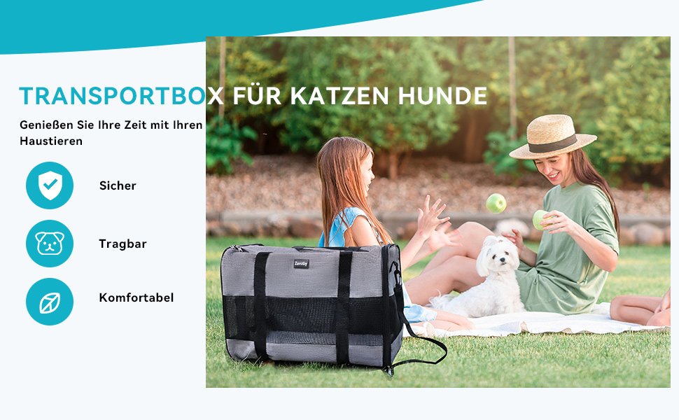 Транспортна сумка для котів та собак, дихаюча та складна, транспортна переноска з регульованим плечовим ременем, знімна плюшева матрацна подушка (Сірий, L)