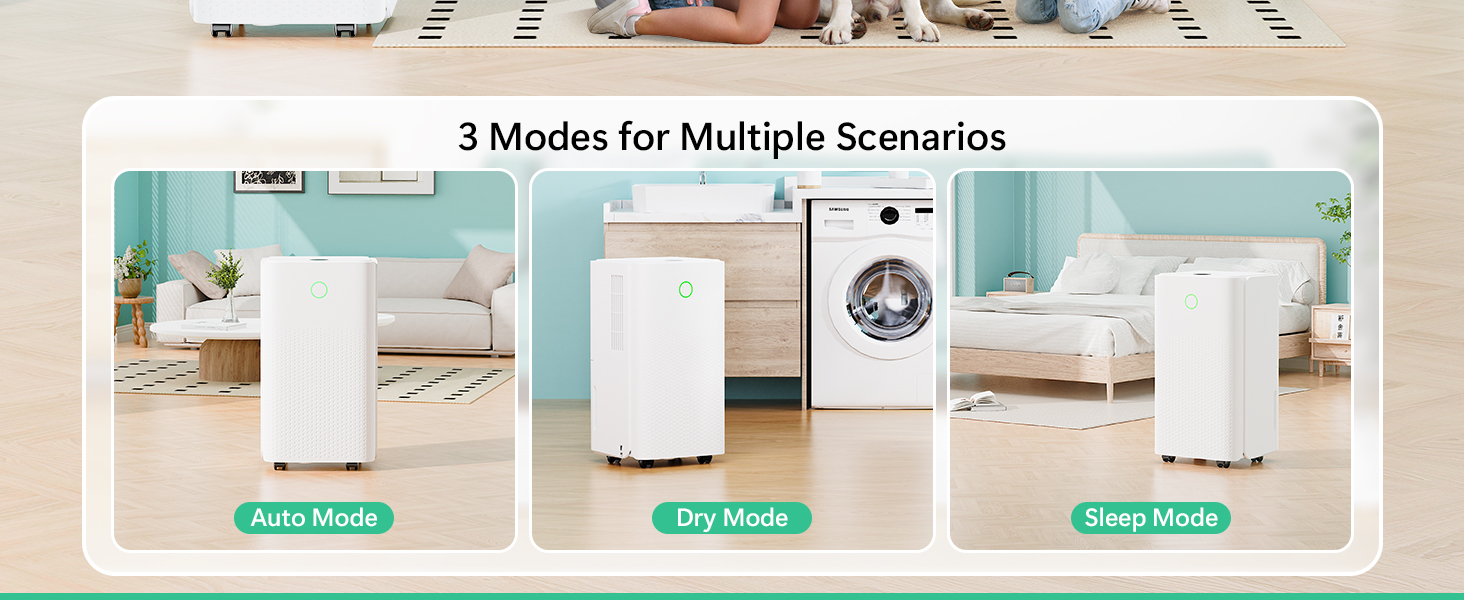 Електричний осушувач повітря 12л/день - тихий, з 3 режимами, таймером, автоматичною відтайкою та енергозбереженням для дому, квартири, підвалу