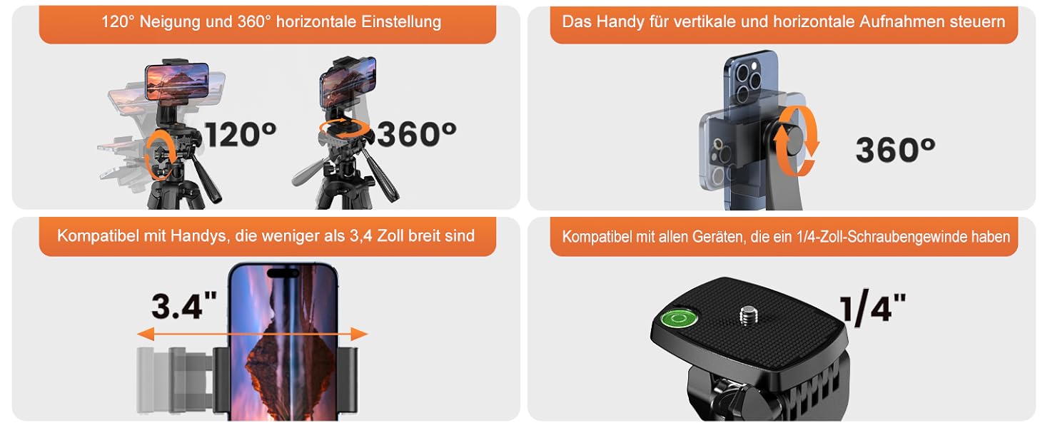 Штатив горизонтальний CAMBOFOTO 185 см для iPhone/камери, гнучкий, для відеозйомки, з сумкою