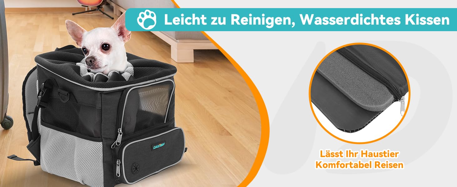 Корзина для собак на велосипед до 3 кг, універсальний кріплення Φ53 мм, сумка-рюкзак, автокрісло з дихаючою сіткою, водовідштовхувальне сидіння для маленьких собак