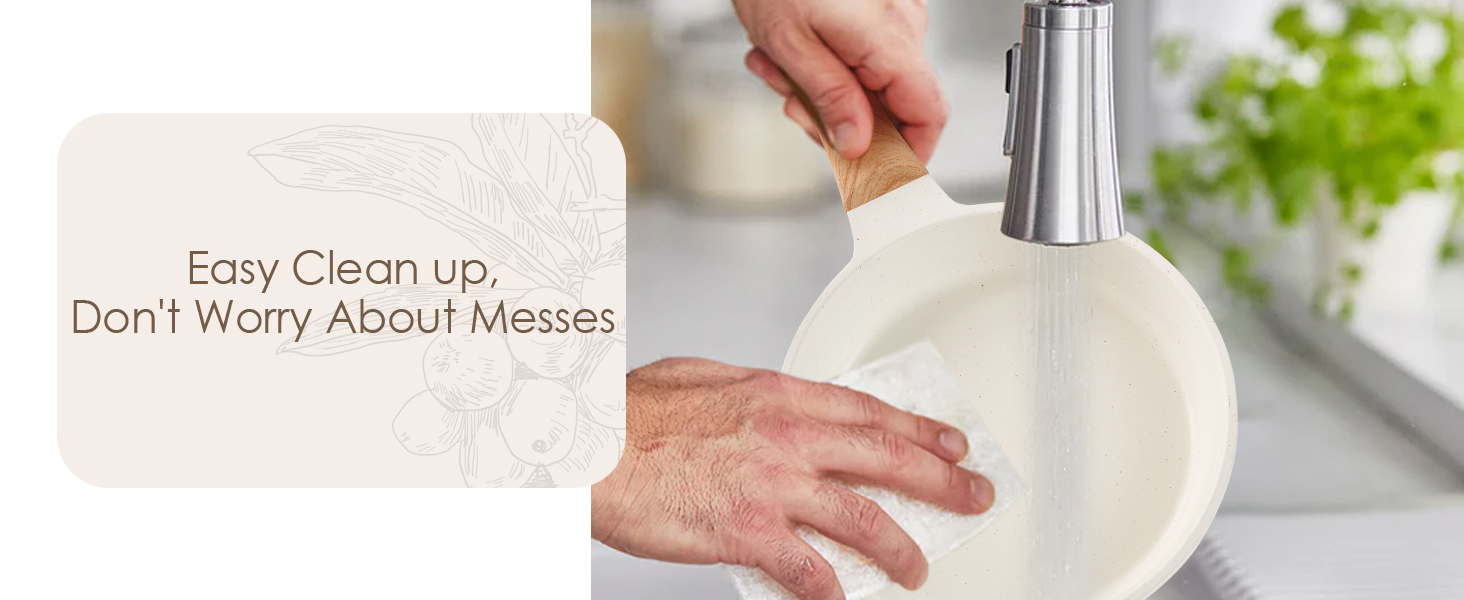 Набір сковорідок з антипригарним покриттям RIOVARM з кришками для індукційних плит. Набір посуду з гранітним покриттям, без PFOA, сковорода для омлетів 20/24/28 см