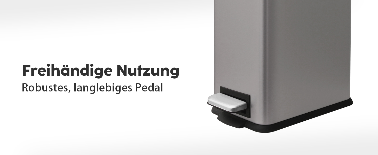 Трюмний смітник для кухні, нержавіюча сталь, 17л, з кришкою та внутрішнім відром