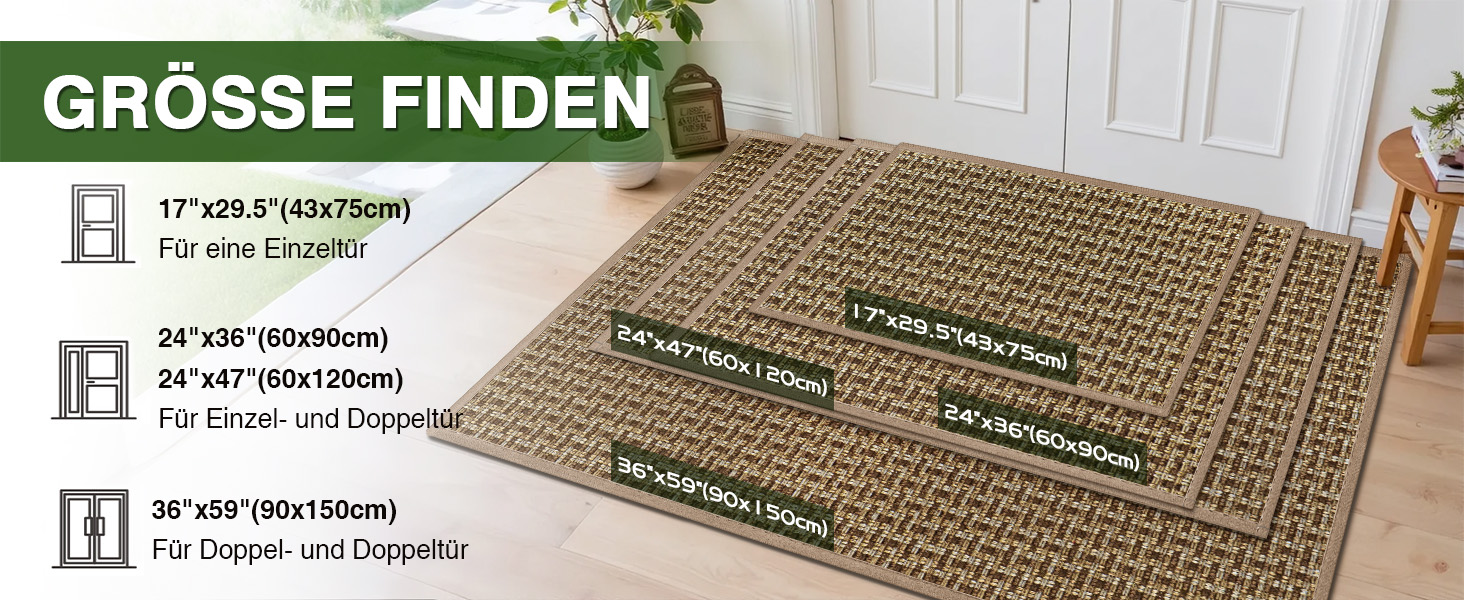 При welcoming-килимок LEKEEPGO для входу, протиковзний вологопоглинаючий килим у передпокій, що миється, коричневий, 43x75 см