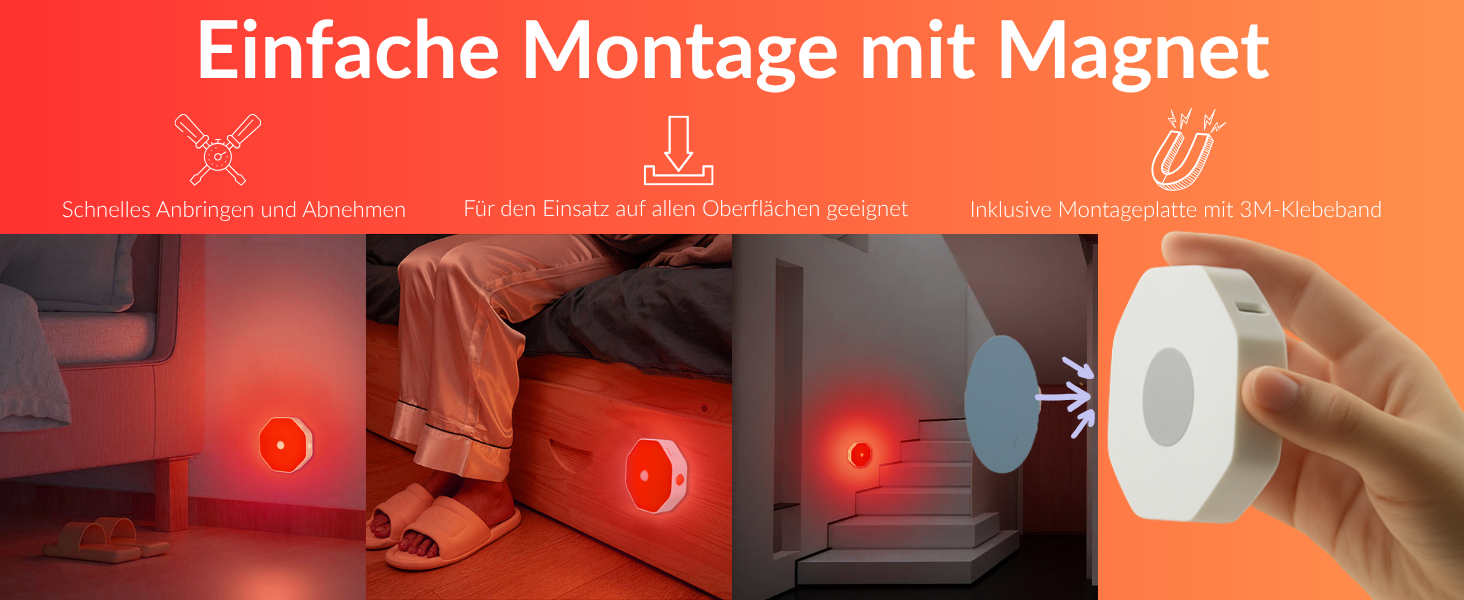 Нічна лампа-кліпса для читання Toys4Boys: LED, 360° гнучкий світильник для книг, червоний сенсор, 8 LED, для читання в ліжку