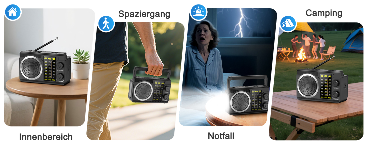 PRUNUS J-135 Радіо на сонячній енергії AM/FM/SW з акумулятором 1800mAh, Bluetooth 6.0, USB, TF-карта. Ностальгічне радіо-кофеварка для кемпінгу, надзвичайних ситуацій та активного відпочинку