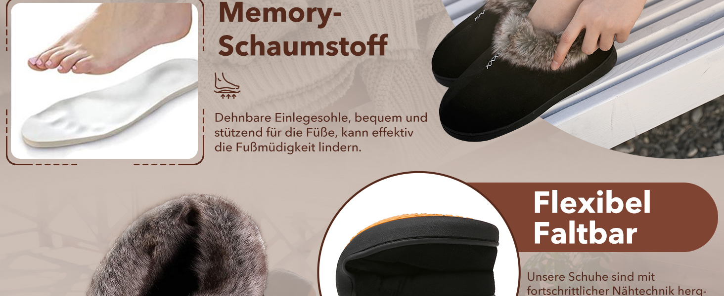 Жіночі теплі халапи з антиковзкою підошвою Mishansha, халапи з меморі-піною, плюшеві тапочки, розмір 36-43 EU (40 EU, сіре хутро)