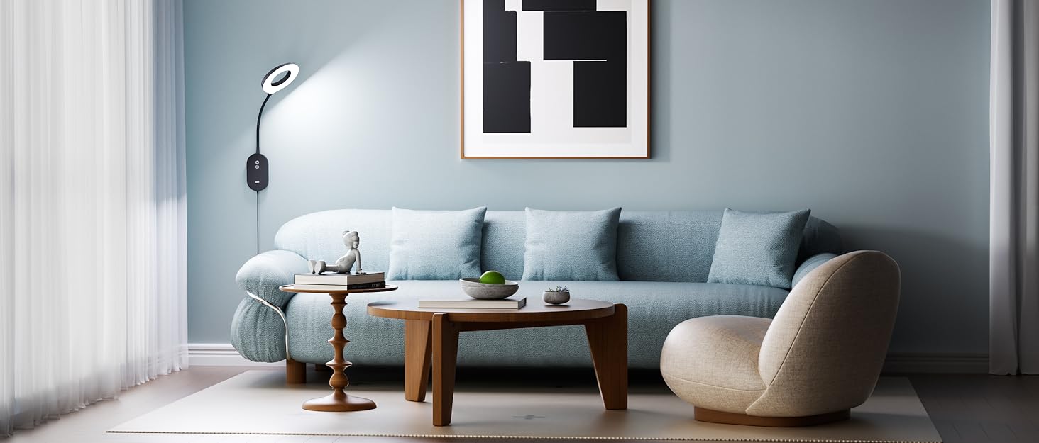 Світлодіодна настільна лампа для читання з USB, 10W, 4 режими кольору, димування, функція автовимкнення, чорна