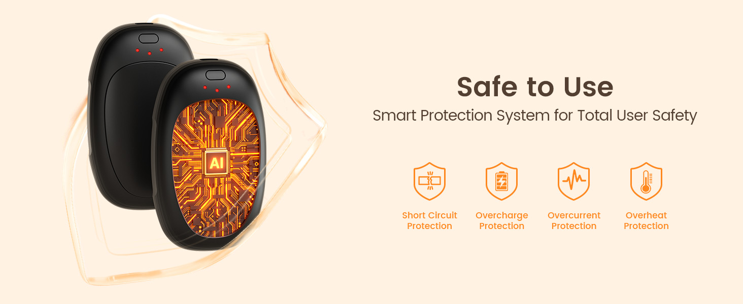 Електричні грілки для рук 2 шт. з підзарядкою, багаторазові, 3 режими нагріву, портативні, для жінок та чоловіків, для відпочинку на природі, кемпінгу, гольфу, полювання, чорного кольору