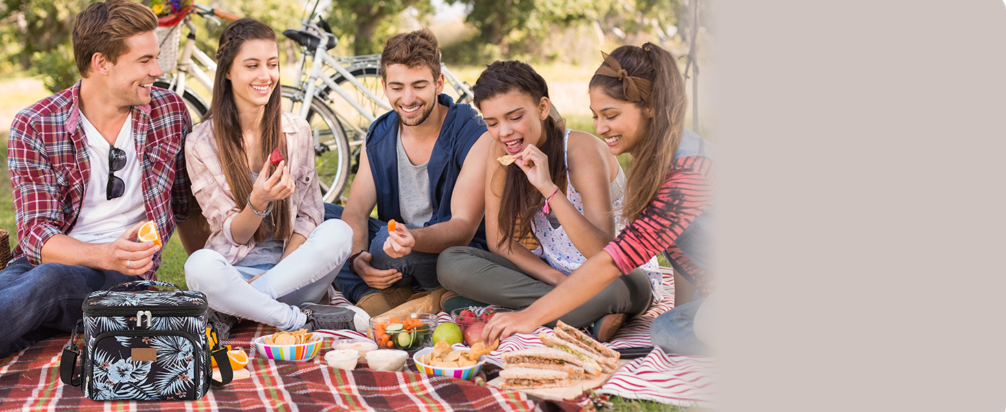 Термосумка LifeWit 9L для ланчу, 12 банок, з виставним ремінцем, для пікніка та роботи