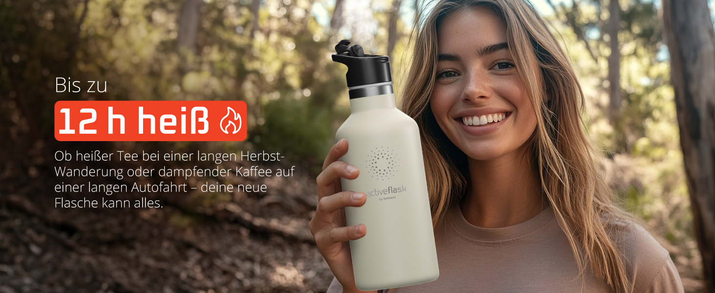 Фляга для води з нержавіючої сталі з трубочкою та інфузером, 3 кришки: BPA-free, не протікає, підходить для газованої води - спортивна фляга, термофляга, ізотермос, 530 мл, рожевий колір бамбук