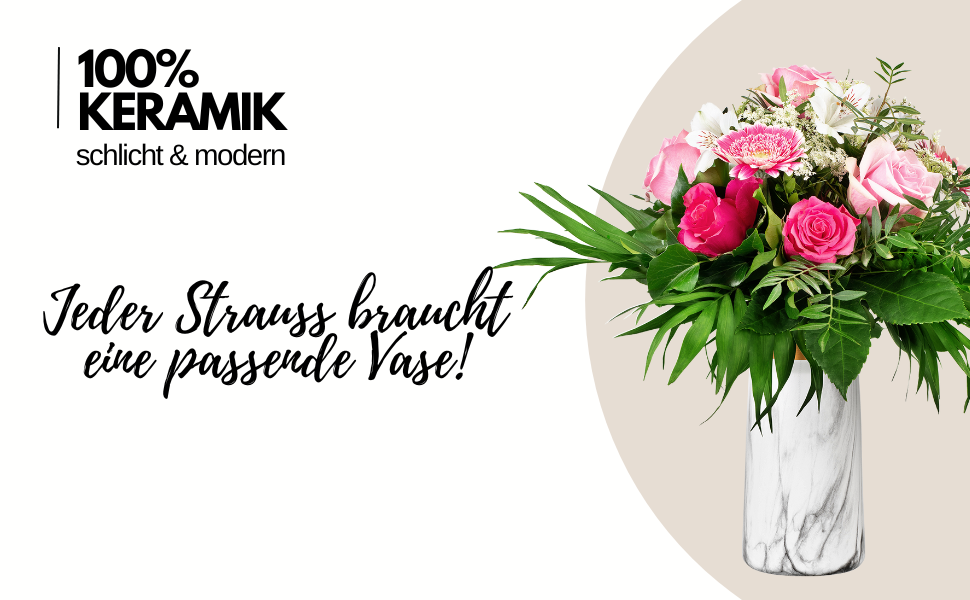 Керамічна ваза в стилі бохо для квітів, пампасів, сухоцвітів, H22см - білий мармур, з золотим обідком. Декоративний елемент, сучасний дизайн