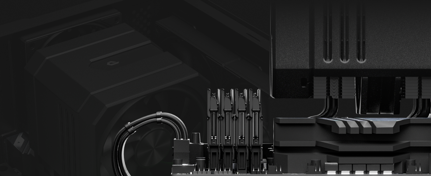 upHere Охолоджувач процесора up2KC8 з RGB підсвічуванням, подвійна вежа, 8 теплових трубок, 120мм вентилятор, сумісний з AMD AM4/AM5 та Intel 2011/2066