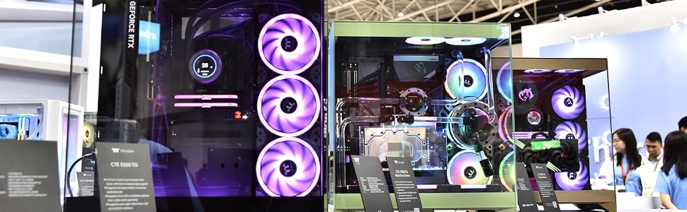 Корпус для ПК Thermaltake CTE Black E550 TG, ATX/E-ATX, двокамерний дизайн, загартоване скло, підтримка радіаторів до 420 мм, оптимізований повітряний потік