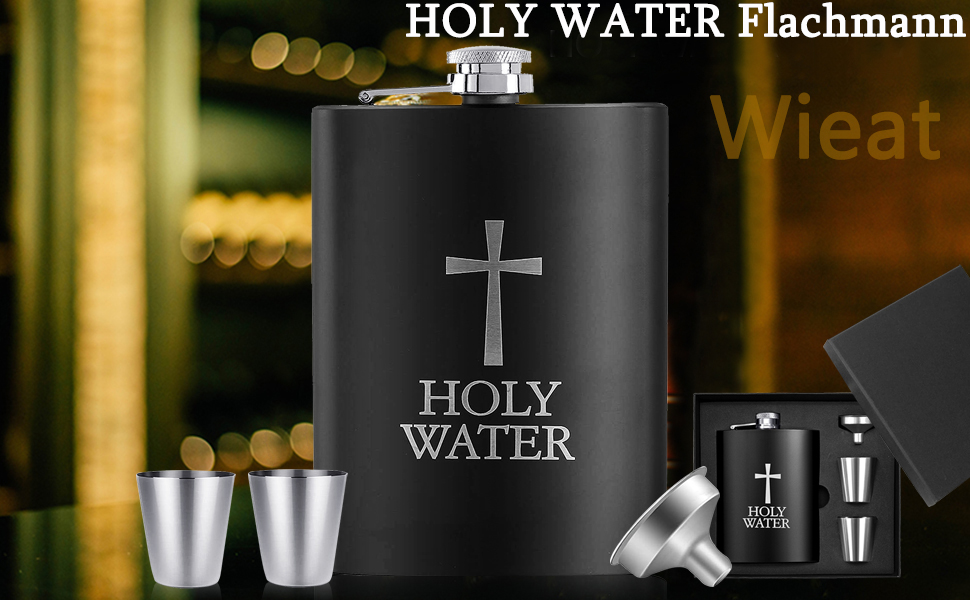 Набір фляг з нержавіючої сталі Wieat 8oz, гравіювання, подарункова коробка, для наречених/почетних гостей, фляга для чоловіків та жінок (з 1x воронкою, 2x стаканами)