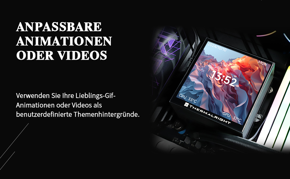 TR Hyper Vision 360 UB ARGB Black: Смарт-система водяного охолодження CPU з LCD-дисплеєм 3.95