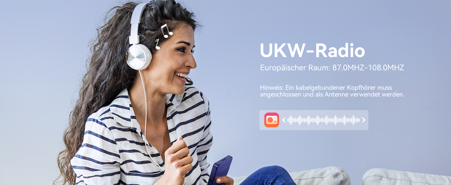 MP3 плеєр GPTEK з Bluetooth 5.3, 2.8