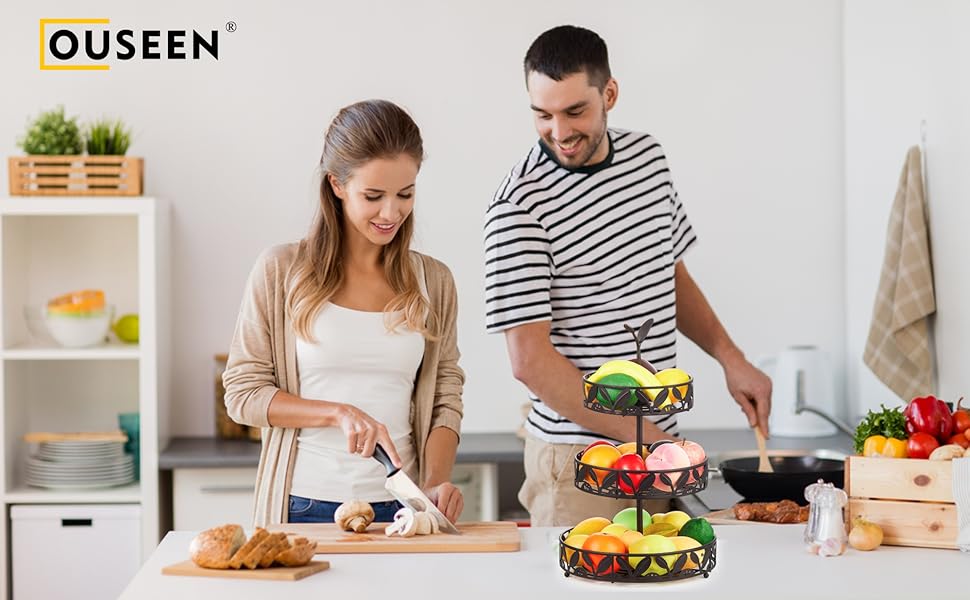 Багатоярусна фруктова корзина для кухні, підставка для фруктів, знімна корзина для зберігання, стійка для кухонного столу, робочої поверхні, обіднього столу