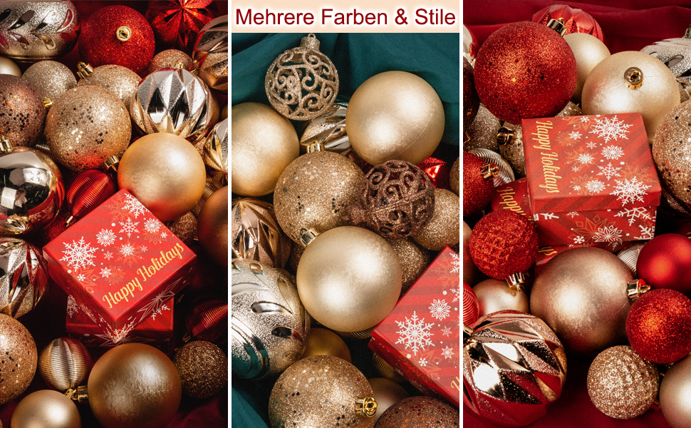 5 см золоті новорічні кулі-орнаменти для ялинки, 30 шт. (стійкі до пошкоджень, пластик)