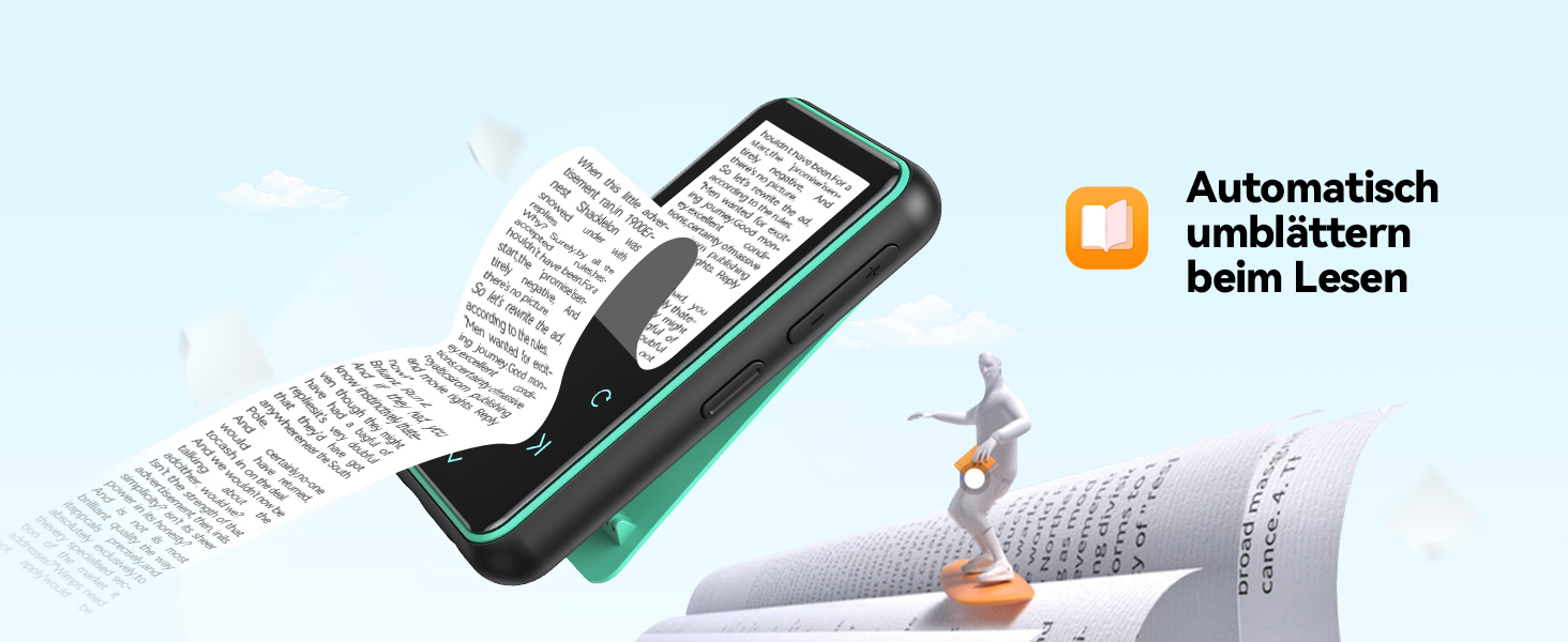 MP3 плеєр AGPTEK 64GB Bluetooth 5.3 з кліпсою для спорту, 1.8