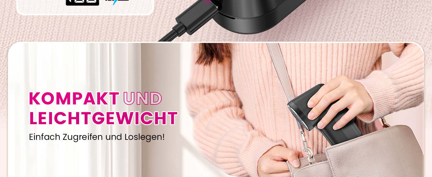 Електричний видалення ворсу Ziitty: портативний, з LED-дисплеєм, 3 леза, USB-C, для всіх тканин