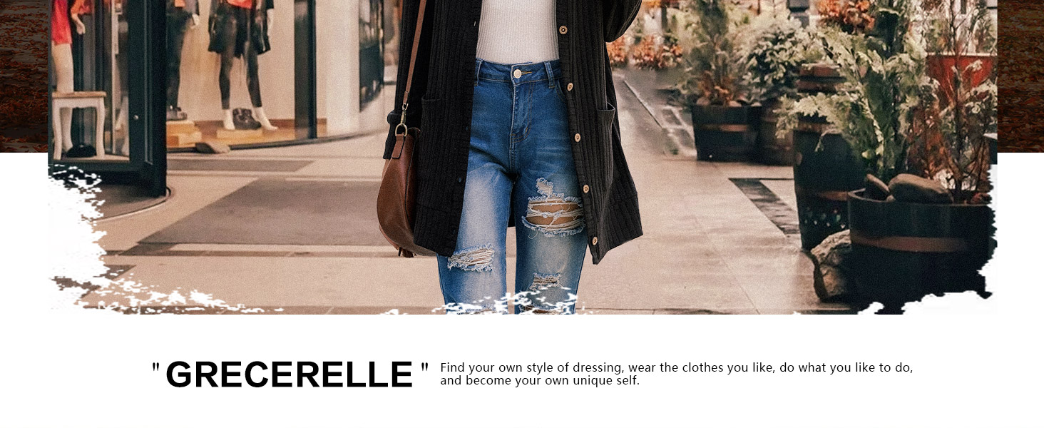 Жіночий в'язаний кардиган Grecerelle з довгими рукавами, сірий, з кишенями та V-подібним вирізом, XL