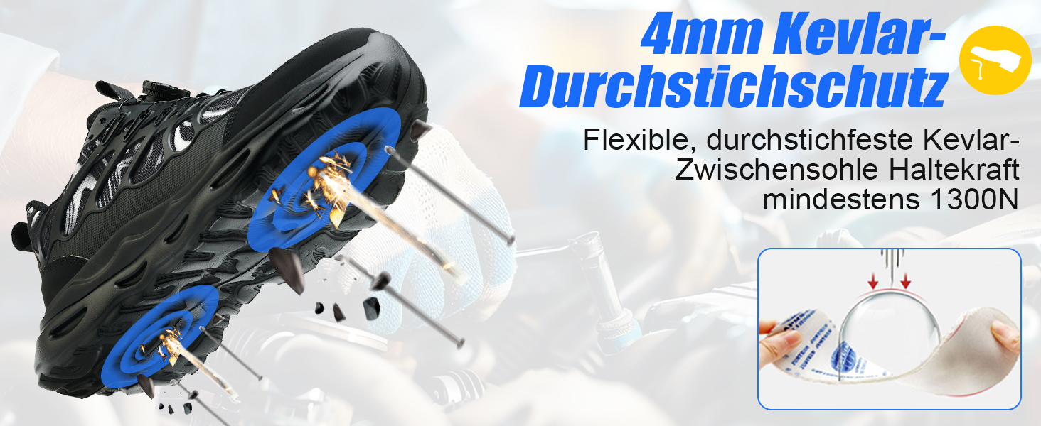 Черевики безпеки для чоловіків та жінок. Робочі черевики зі сталевим підноском. Легкі, спортивні, антипрокольні, чорного кольору (38-42 EU)