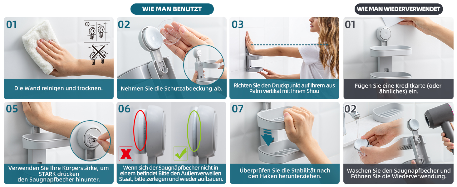 Настінний тримач для мила з піддоном TAILI, сірий, 5 кг, без свердління, для ванної/душу/кухні