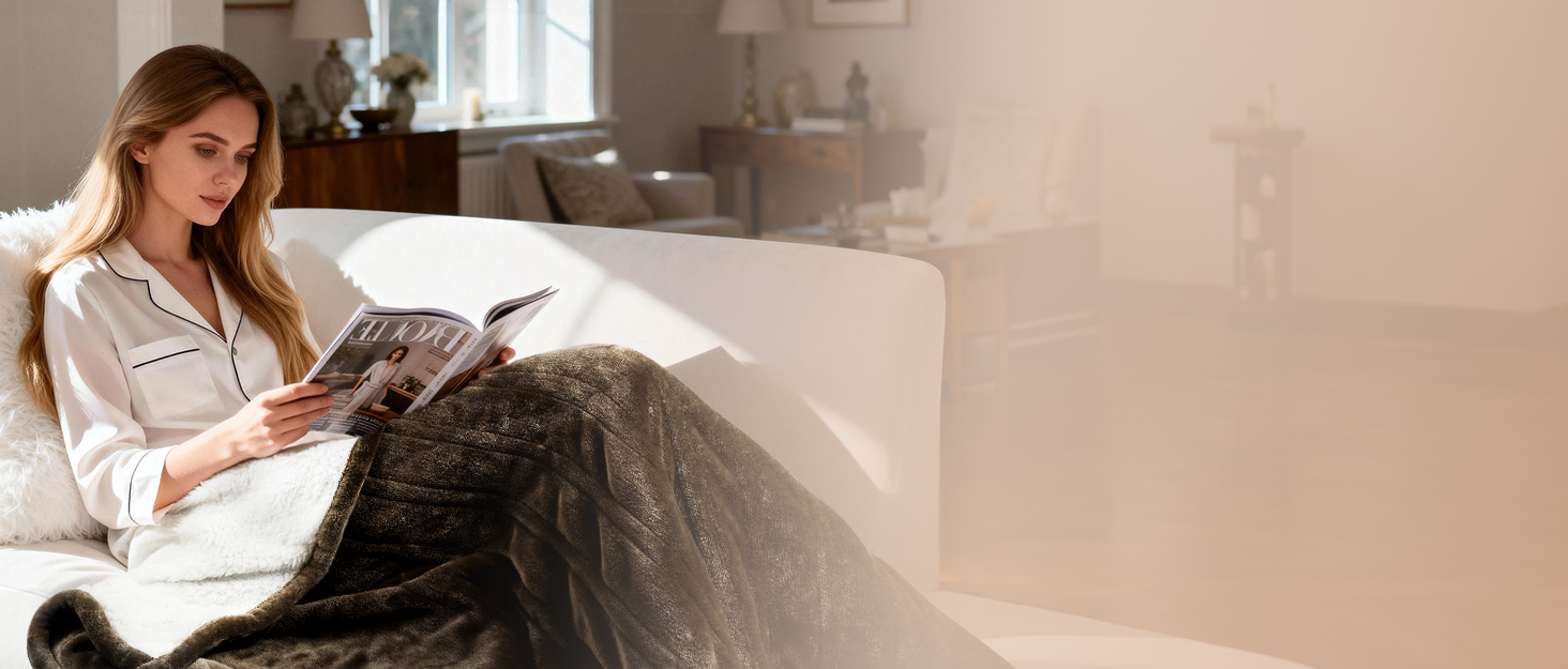 Електрична ковдра VIWAVE з автовимкненням, 6 режимів нагріву, таймер 6 годин, цифровий регулятор, захист від перегріву, 130x180 см