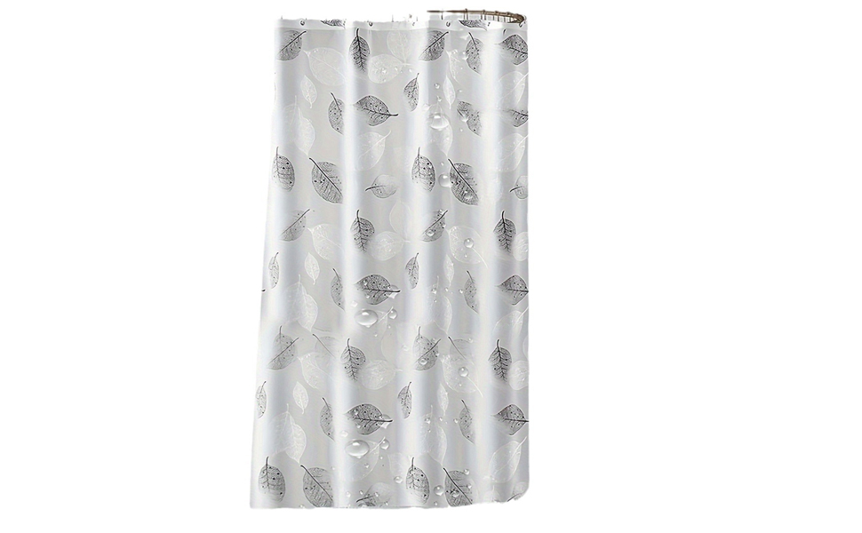 Шторка для душу 180x200 см антигрибкова, водовідштовхувальна, швидко сохне, текстиль, пральна машина, 12 гачків для ванної кімнати