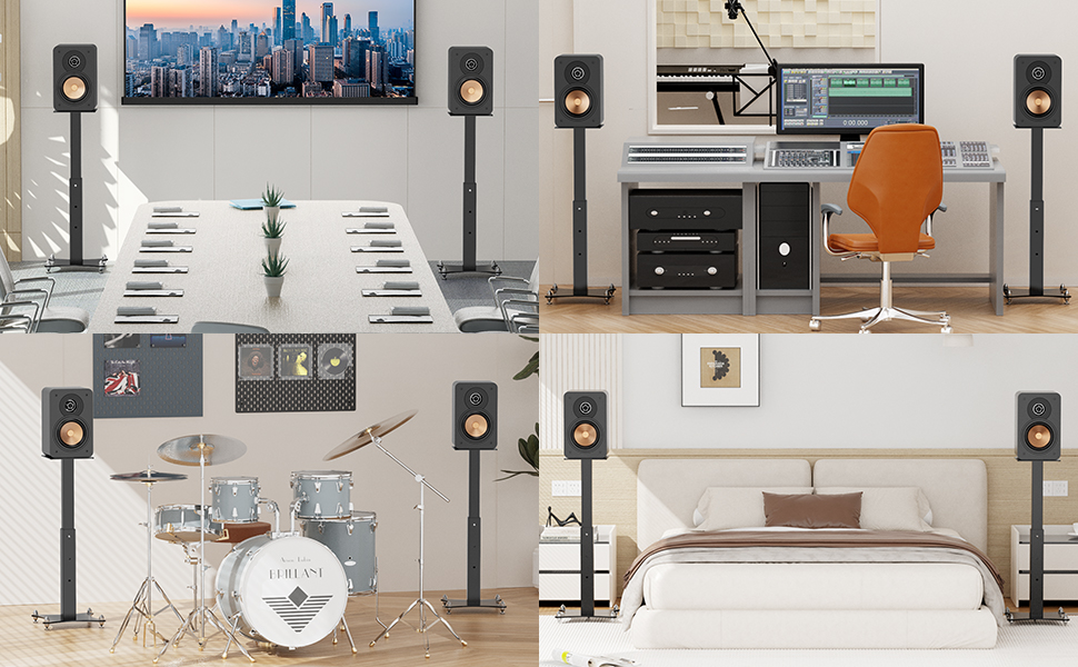 Підставка для колонок, регульована по висоті 50-70 см, універсальна, з кабелеуправлінням, 30 кг, набір 2 шт.